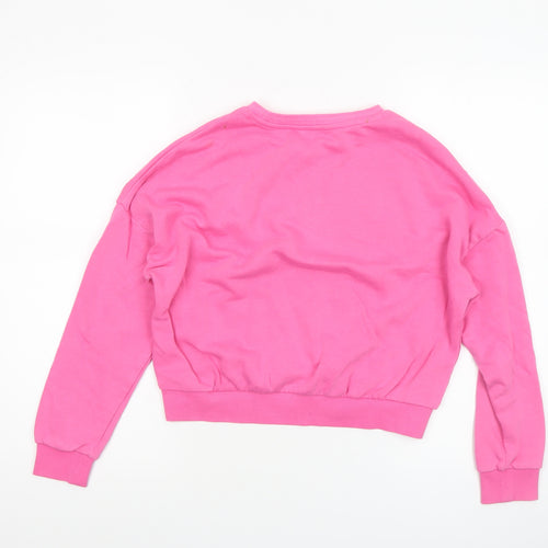 Marks and Spencer Girls Pink Fearless Logo Sweatshirt 12 Years Pullover