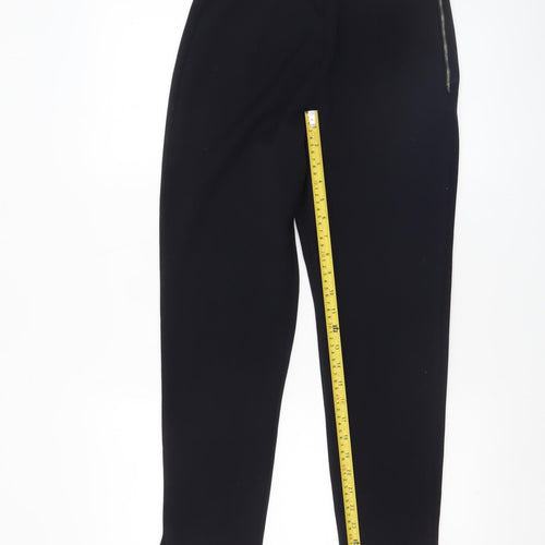 Gallery Women’s Black Ankle Trousers Size 10 Slim Fit Zip Detail