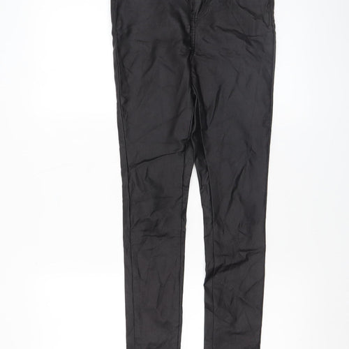 Noisy May Women's Black Coated Jegging Trousers XS Skinny Stretch