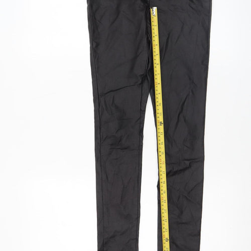 Noisy May Women's Black Coated Jegging Trousers XS Skinny Stretch