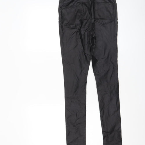 Noisy May Women's Black Coated Jegging Trousers XS Skinny Stretch