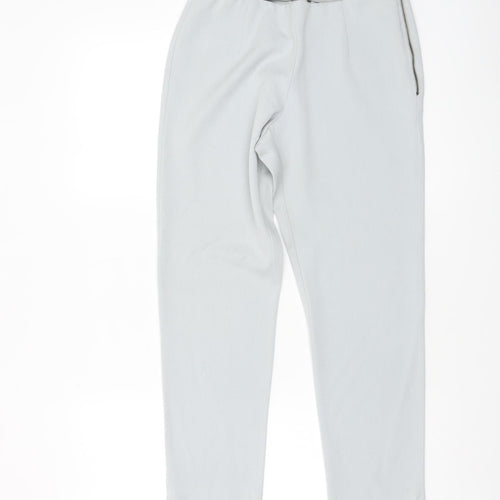 Gallery Women’s Grey Slim Fit Stretch Zip Trousers Size 10