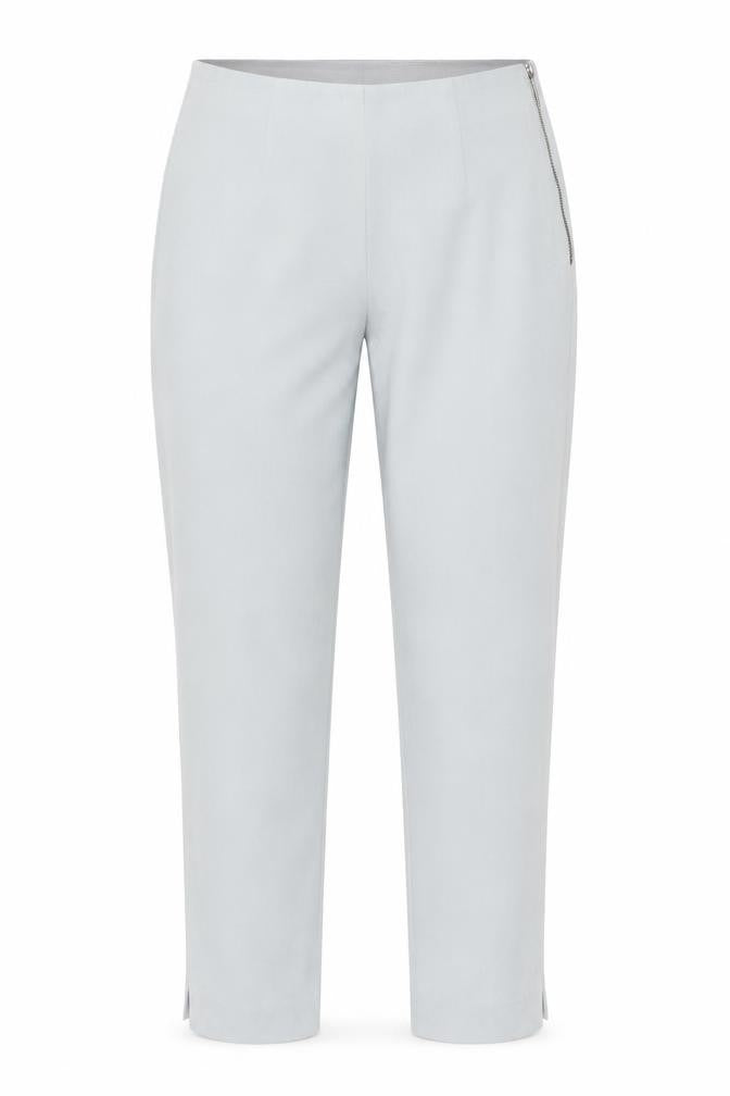 Gallery Women’s Grey Slim Fit Stretch Zip Trousers Size 10
