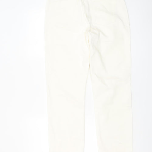 Primark Women White Slim Straight Denim Jeans Size 8