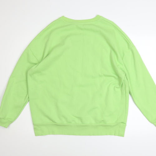 George Women's Green 'Don't Hate Meditate' Pullover Sweatshirt Size M 12-14