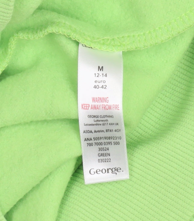 George Women's Green 'Don't Hate Meditate' Pullover Sweatshirt Size M 12-14
