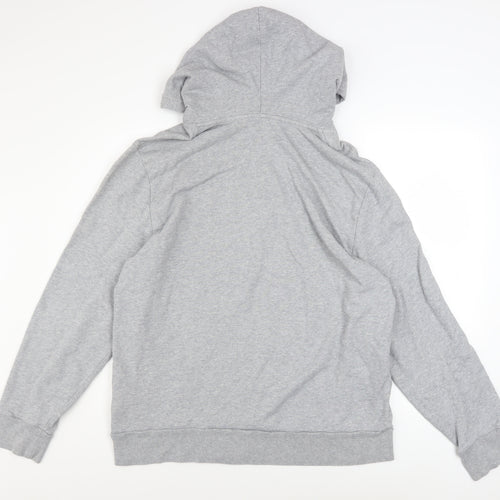 Levi's Men's Grey Pullover Hoodie L Logo Graphic Cotton Fleece