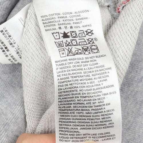 Levi's Men's Grey Pullover Hoodie L Logo Graphic Cotton Fleece