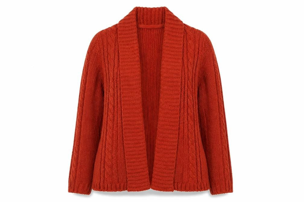 Marks and Spencer Women’s Orange Cable Knit Cardigan Size S