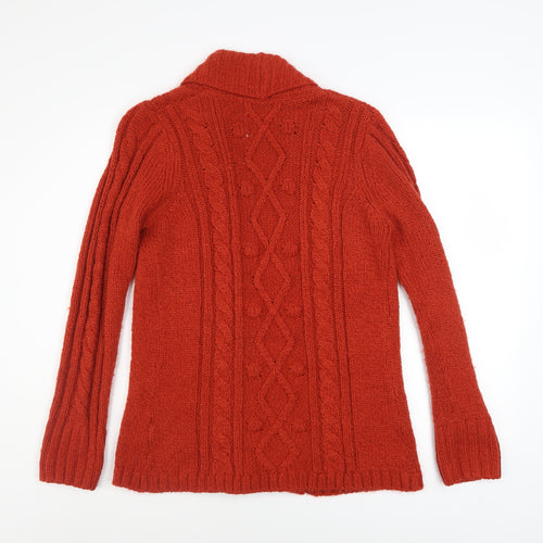 Marks and Spencer Women’s Orange Cable Knit Cardigan Size S