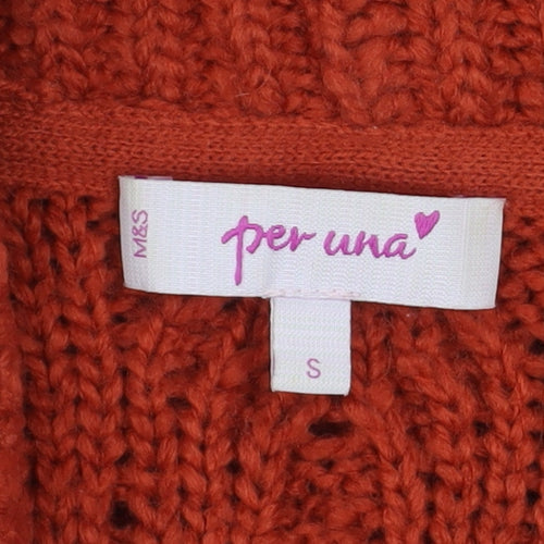 Marks and Spencer Women’s Orange Cable Knit Cardigan Size S
