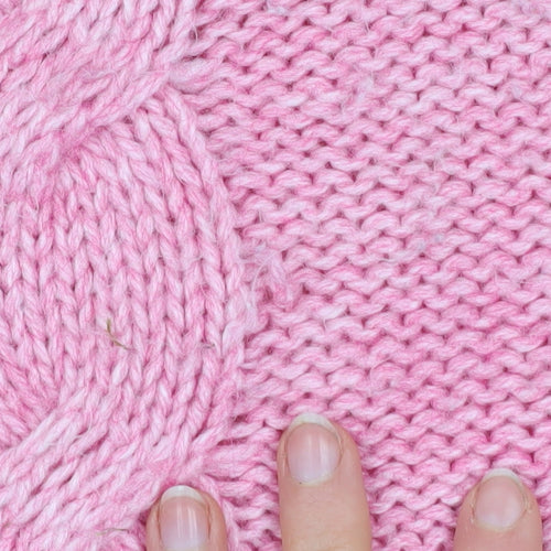 Ellos Womens Pink Mock Neck Cable-Knit Long Sleeve Jumper Size 12