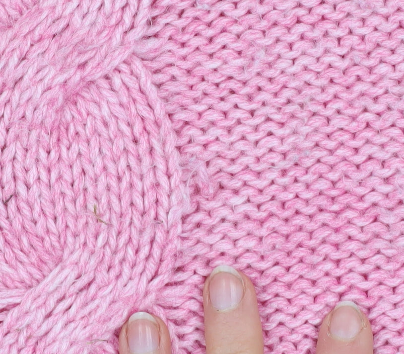 Ellos Womens Pink Mock Neck Cable-Knit Long Sleeve Jumper Size 12