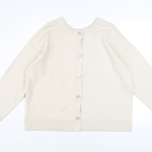GU Women’s Ivory Knit Button Up Cardigan XL Relaxed Fit