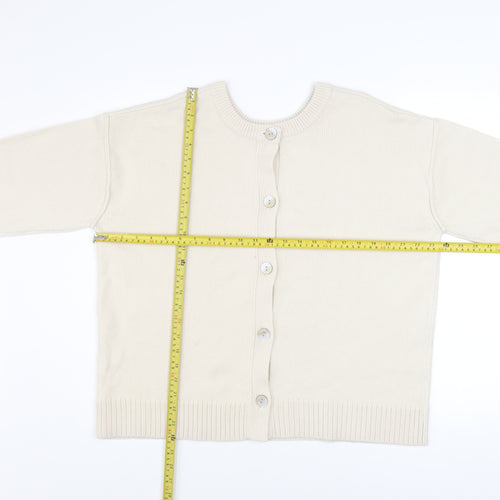 GU Women’s Ivory Knit Button Up Cardigan XL Relaxed Fit