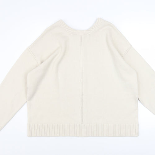 GU Women’s Ivory Knit Button Up Cardigan XL Relaxed Fit