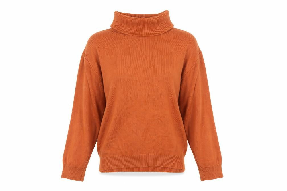 Boohoo Women's Brown Roll Neck Long Sleeve Knit Jumper Size S