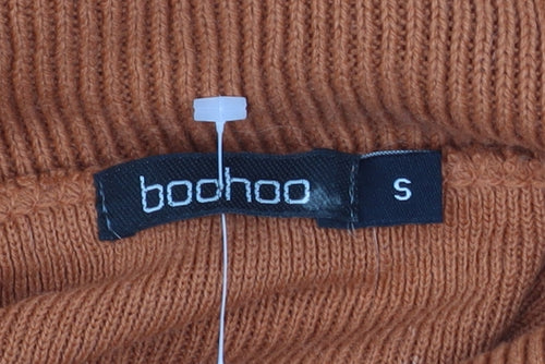 Boohoo Women's Brown Roll Neck Long Sleeve Knit Jumper Size S