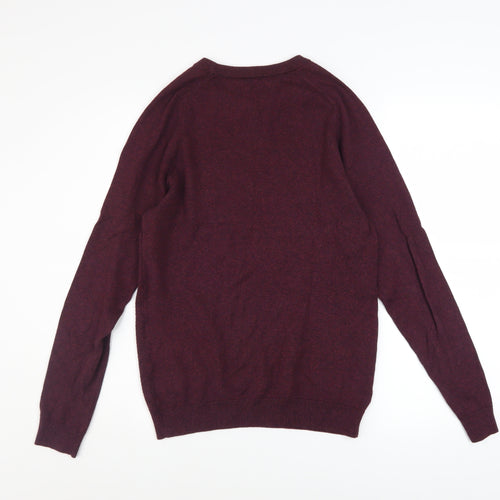 Next Men’s Red Cotton Blend Crew Neck Pullover Jumper XS