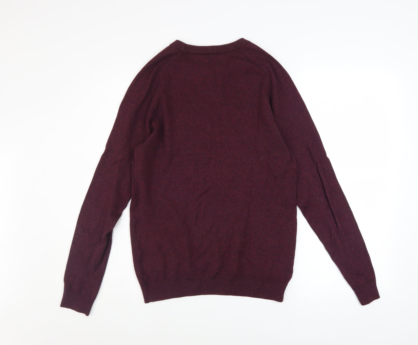 Next Men’s Red Cotton Blend Crew Neck Pullover Jumper XS