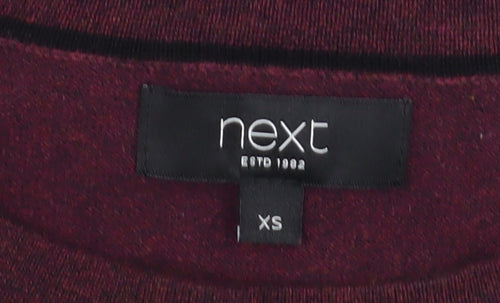 Next Men’s Red Cotton Blend Crew Neck Pullover Jumper XS