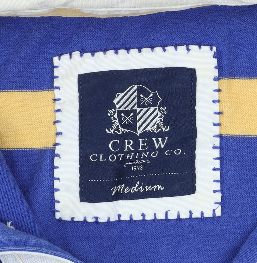 Crew Clothing Co. Men's Blue Striped Rugby Sweatshirt Medium
