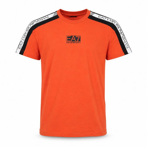 Emporio Armani EA7 Boys Orange Short Sleeve Logo T-Shirt 12 Years 100% Cotton
