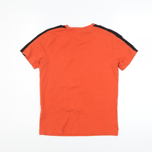 Emporio Armani EA7 Boys Orange Short Sleeve Logo T-Shirt 12 Years 100% Cotton