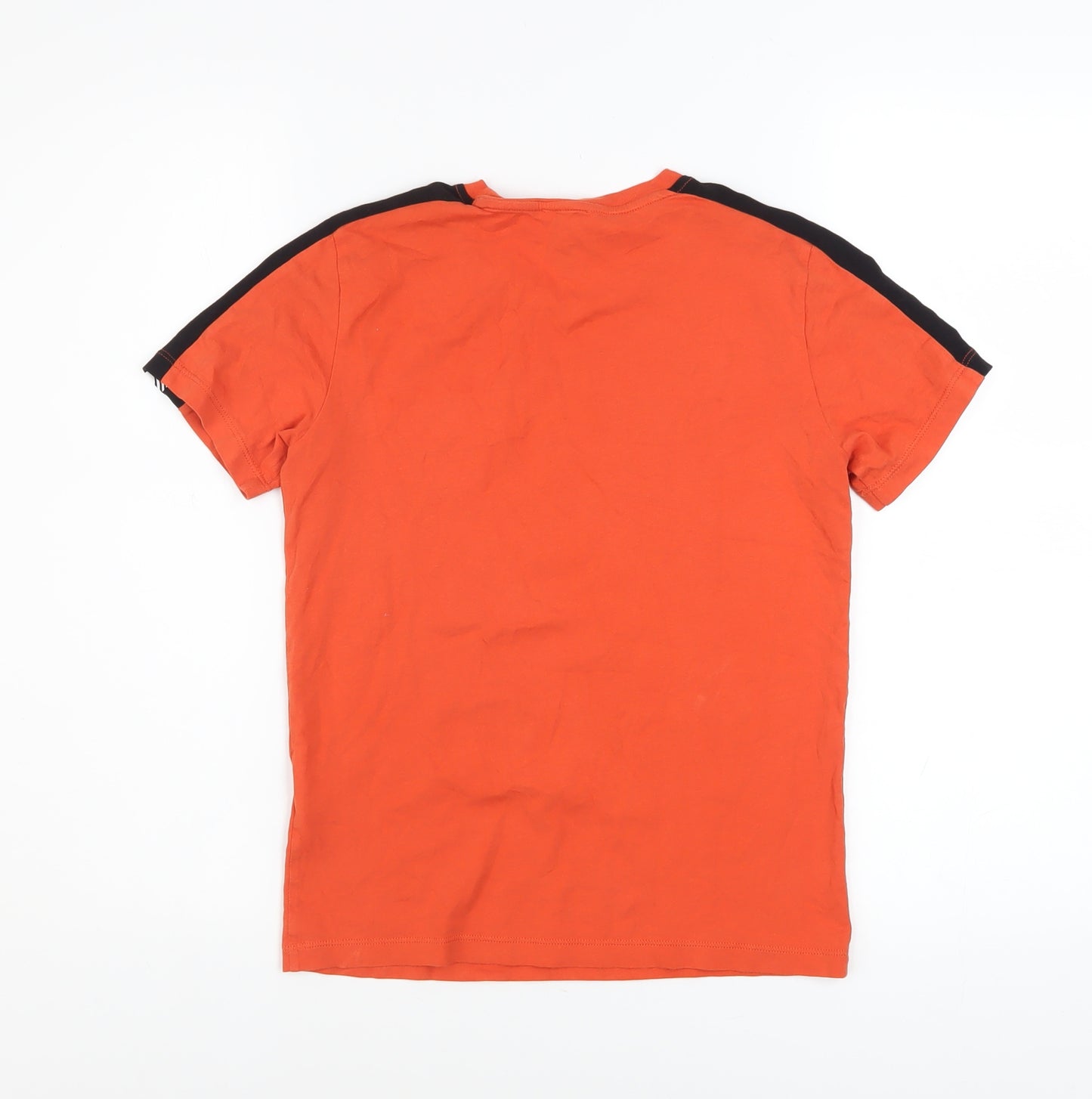 Emporio Armani EA7 Boys Orange Short Sleeve Logo T-Shirt 12 Years 100% Cotton