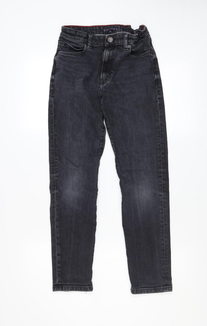 Tommy Hilfiger Boys Black Slim Fit Denim Jeans Size 152 (24 in Waist)