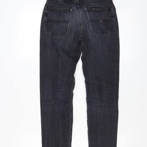 Tommy Hilfiger Boys Black Slim Fit Denim Jeans Size 152 (24 in Waist)