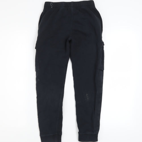 Nike Boys Black Jogger Cargo Trousers M 10-11 Years Cotton Fleece