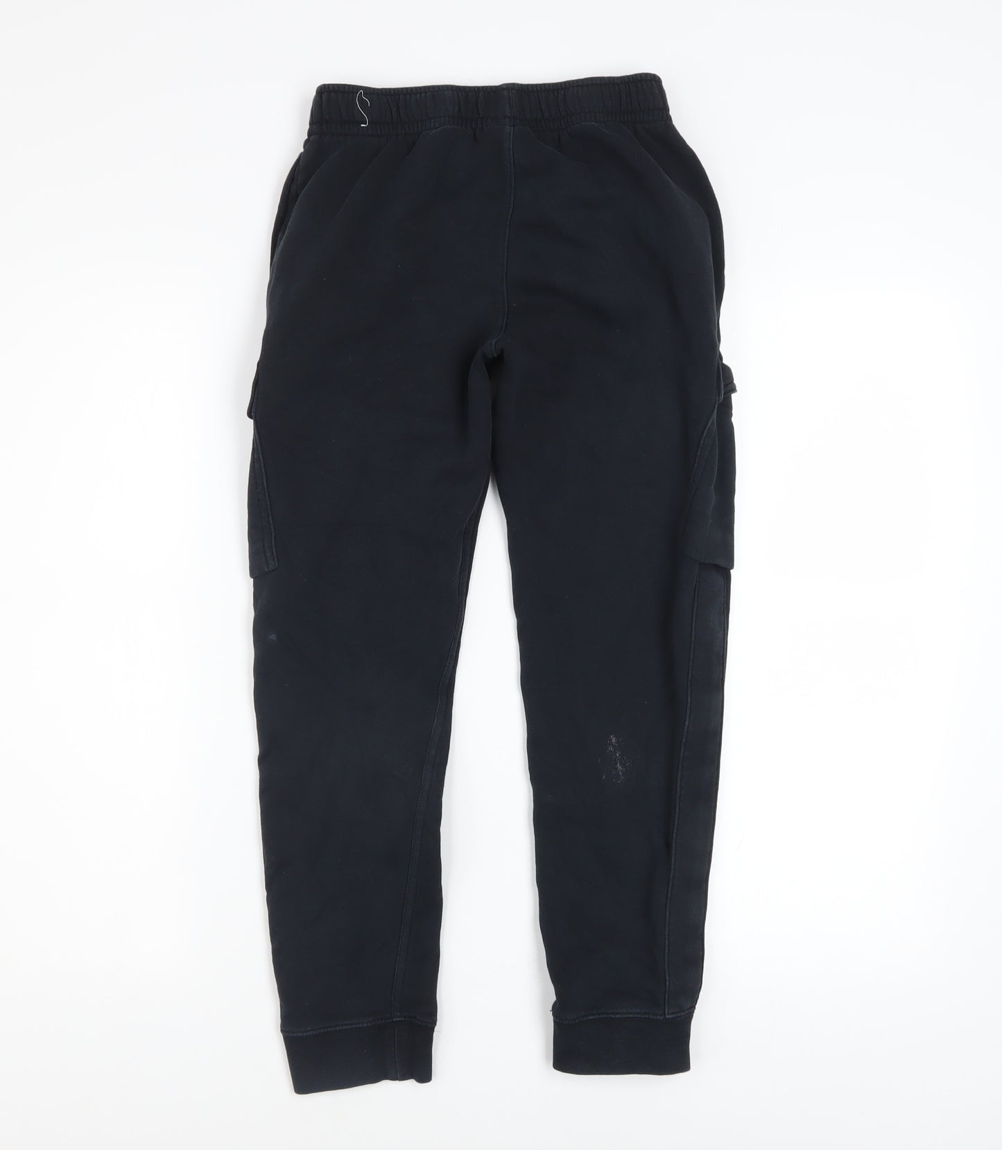 Nike Boys Black Jogger Cargo Trousers M 10-11 Years Cotton Fleece