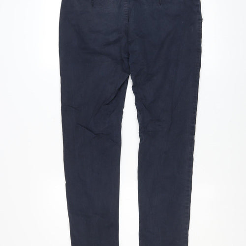 Larsson & Co Men's Navy Blue Slim Chino Trousers Size 32R