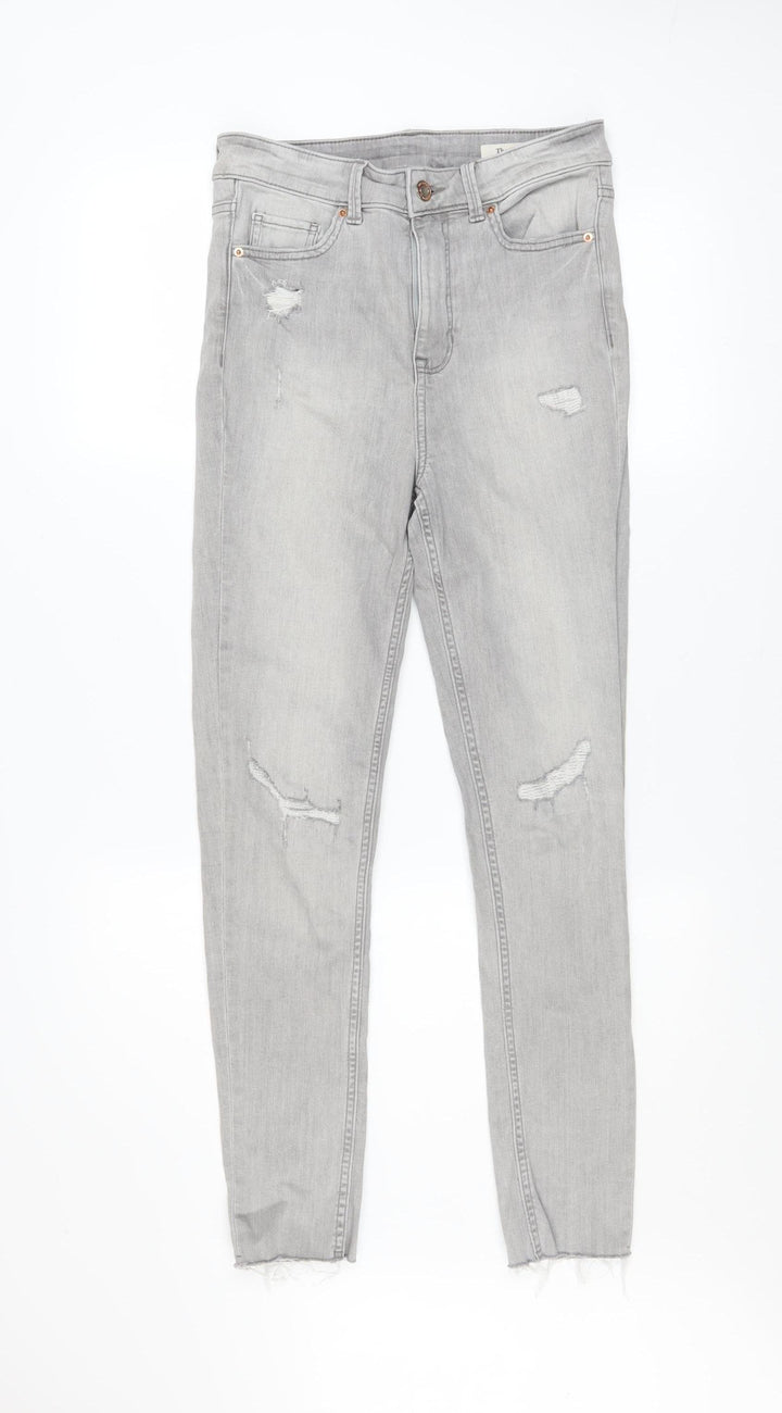 Marks and Spencer Women’s Grey Distressed Skinny Jeans Size 10 Regular