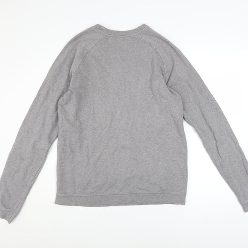Rapanui Women's Grey Choose Love Organic Cotton Pullover Sweatshirt S