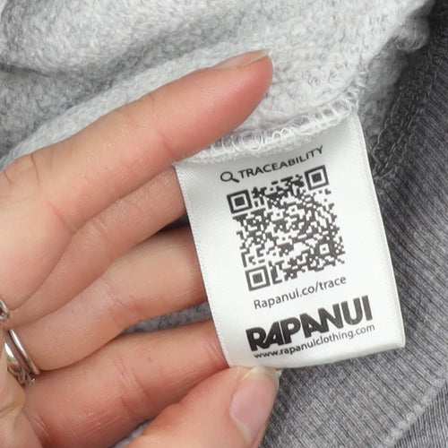 Rapanui Women's Grey Choose Love Organic Cotton Pullover Sweatshirt S