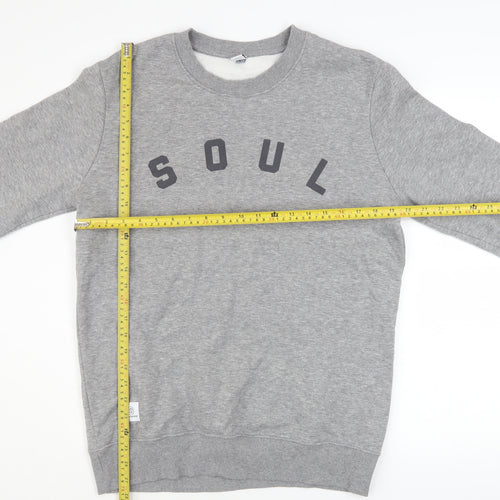 Soul Survivor Men's Grey Large Pullover Sweatshirt with Logo Print