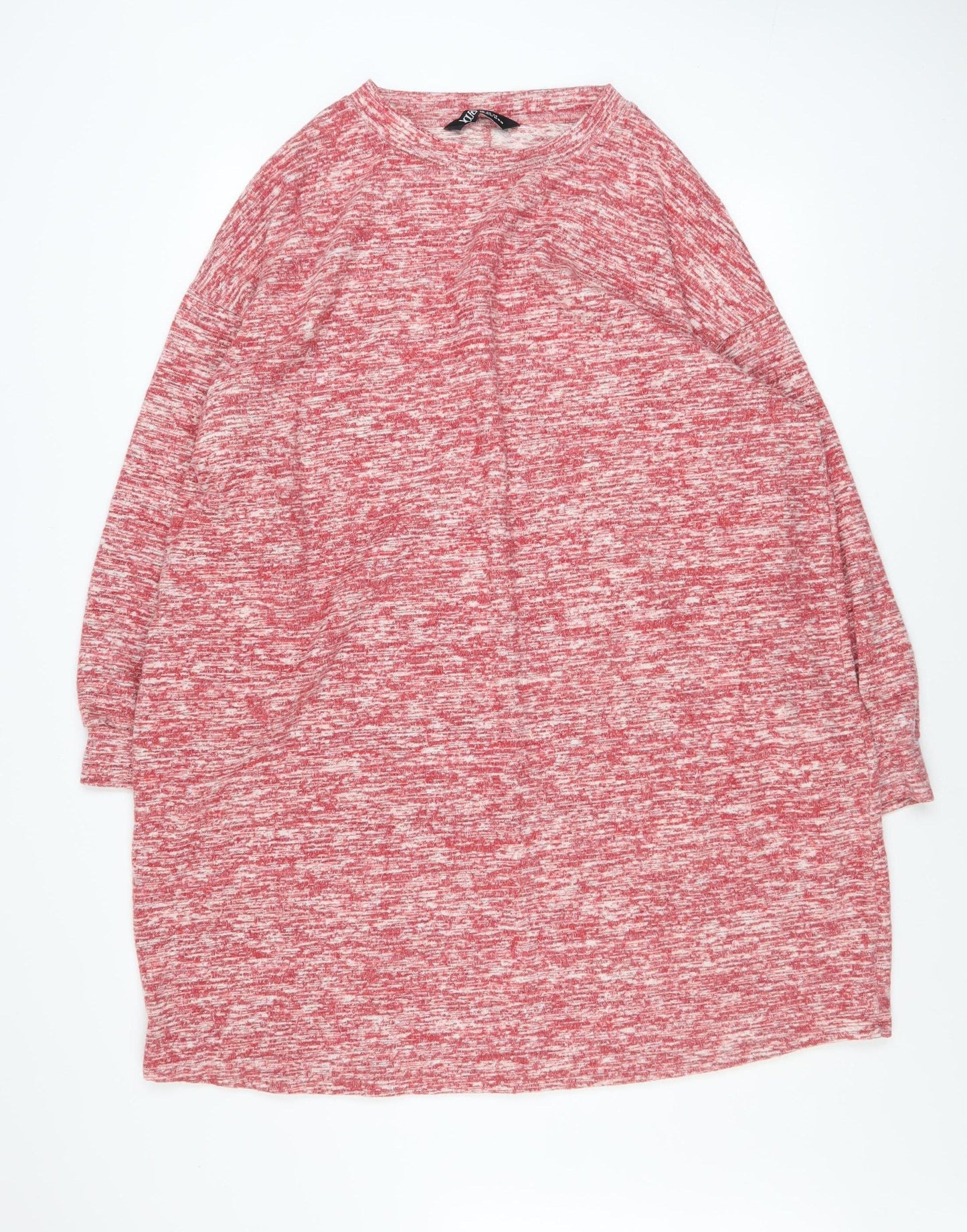 Yours Women Red Marl Pullover Sweatshirt UK 22-24 Relaxed Fit