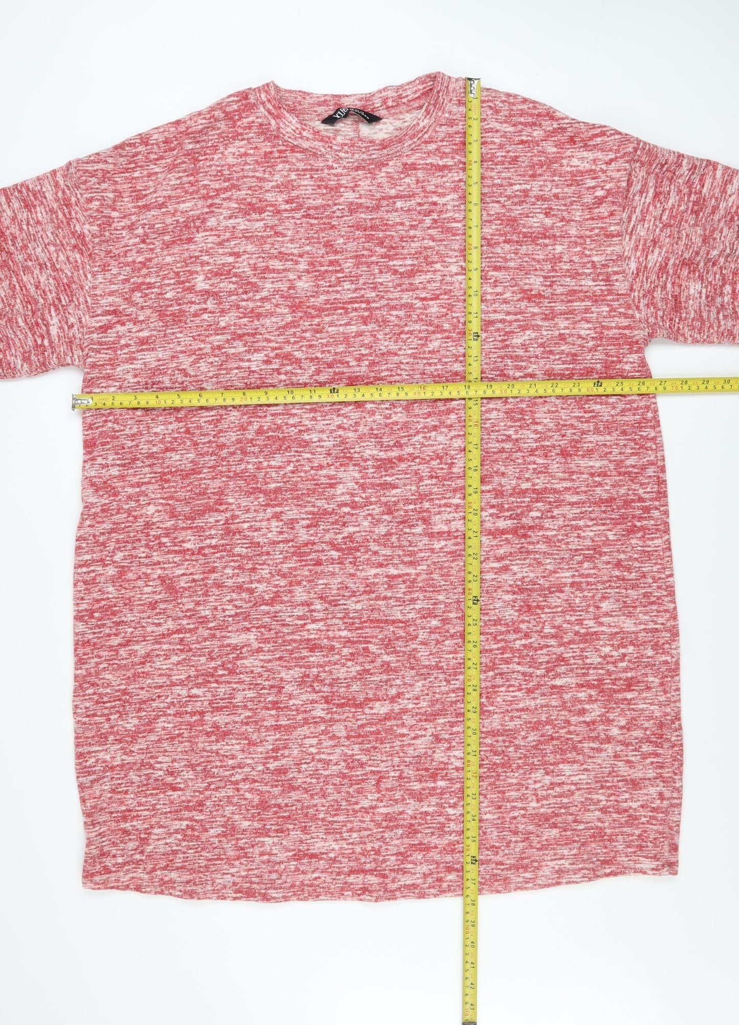 Yours Women Red Marl Pullover Sweatshirt UK 22-24 Relaxed Fit