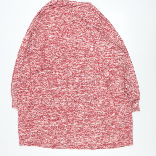 Yours Women Red Marl Pullover Sweatshirt UK 22-24 Relaxed Fit