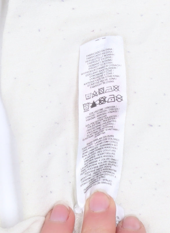 Yale University Women's Ivory Pullover Hoodie M Graphic Print