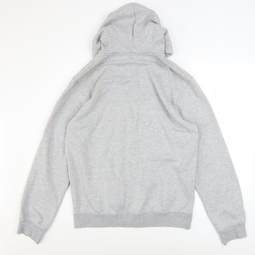 Enzo Men's Grey Full Zip Hoodie XL Regular Fit Fleece Sweatshirt