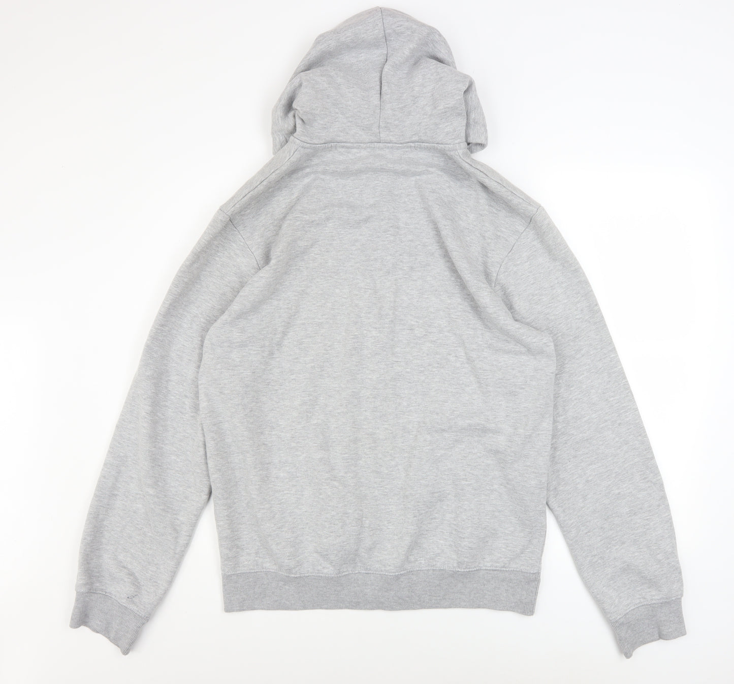 Enzo Men's Grey Full Zip Hoodie XL Regular Fit Fleece Sweatshirt