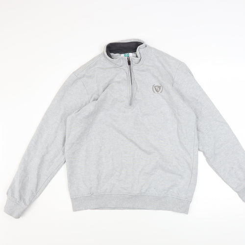 TeamSpirit Men’s Grey XL 1/4 Zip Pullover Sweatshirt