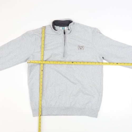 TeamSpirit Men’s Grey XL 1/4 Zip Pullover Sweatshirt