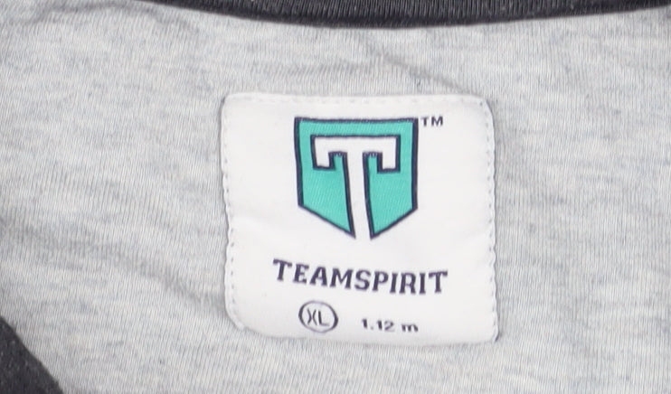 TeamSpirit Men’s Grey XL 1/4 Zip Pullover Sweatshirt