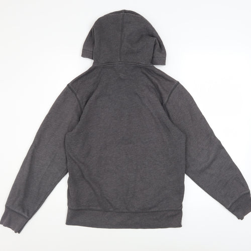 GAP Kids Boys Grey Full Zip Hoodie Size 12-13 Years Cotton Blend Fleece