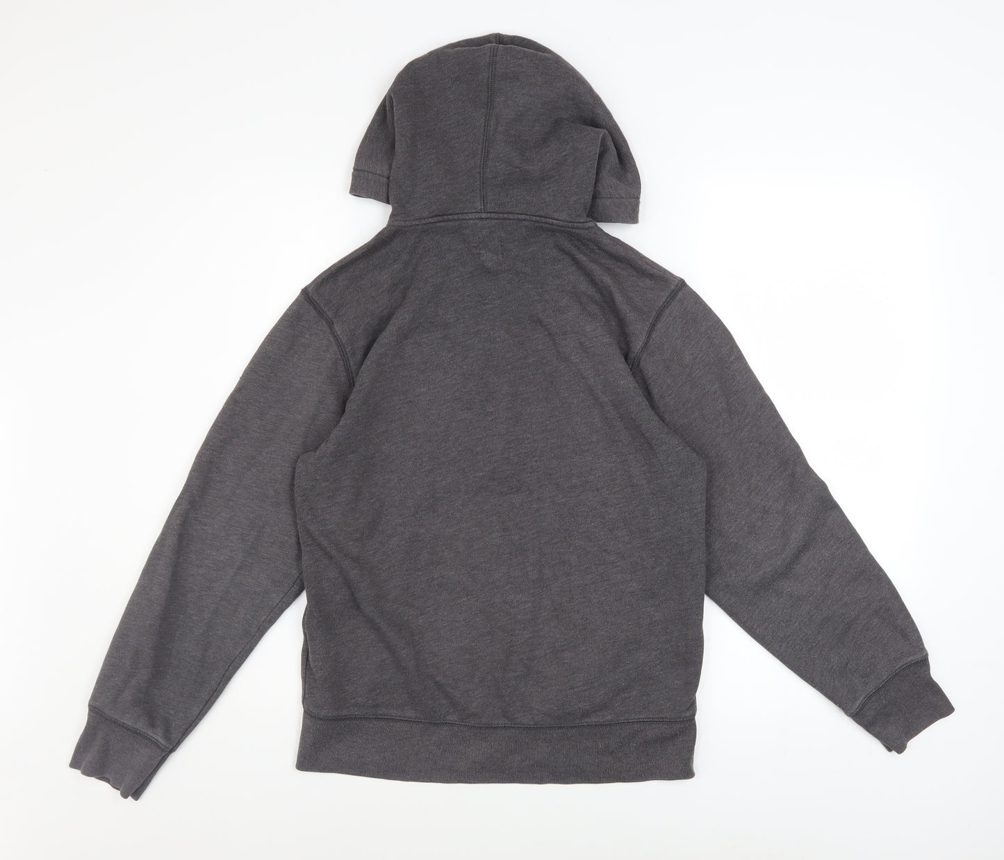 GAP Kids Boys Grey Full Zip Hoodie Size 12-13 Years Cotton Blend Fleece