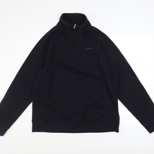 Craghoppers Men’s Black Fleece 1/4 Zip Pullover Sweatshirt L